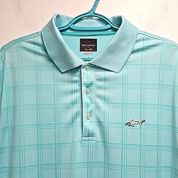 Greg Norman for Tasso Elba Mens Short Sleeve Play Dry Golf Shirt Collar Size L - Picture 3 of 6